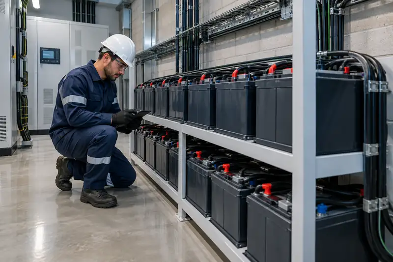 Sistema de baterias estacionárias organizado para reserva de energia